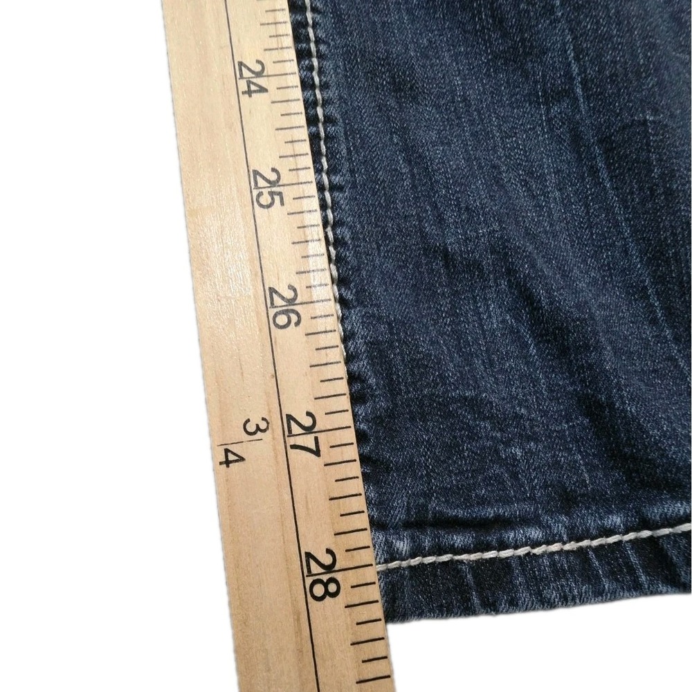 Girls Miss Me Bootcut Jeans Size 14 Medium Wash Thick Stitch Embellished 24x28.5 - Picture 11 of 11